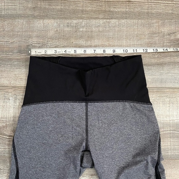 Lululemon 6 Gray Train Times Crop Mesh Leggings - Picture 7 of 9